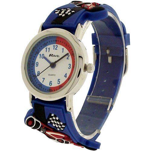 Ravel 3D Racing Car Timeteacher Children Boy Girl Analogue Multicolour Strap Watch Blue - Image 4