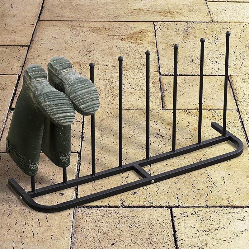 4 Pair Black Boot Shoe Welly Stand Storage Organizer - Image 4