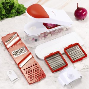 2 x Multi-Functional Grater Tool Vegetable Chopper Mandoline Slicer & Food Dicer, Vegetable & Fruit Cutter