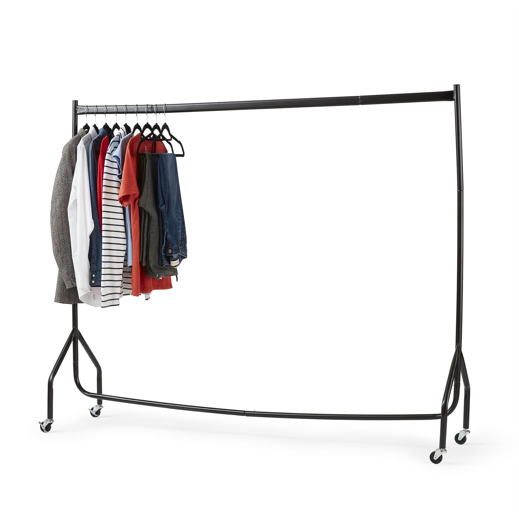Extra Heavy Duty 6ft Long x 5ft Tall Clothes Rail In Black - Image 3