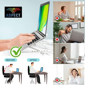 Aspect 8 Angles Adjustable Foldable Laptop Holder Suitable for All Laptops - Image 3