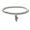 Running Shoe Silver Beaded Bracelet