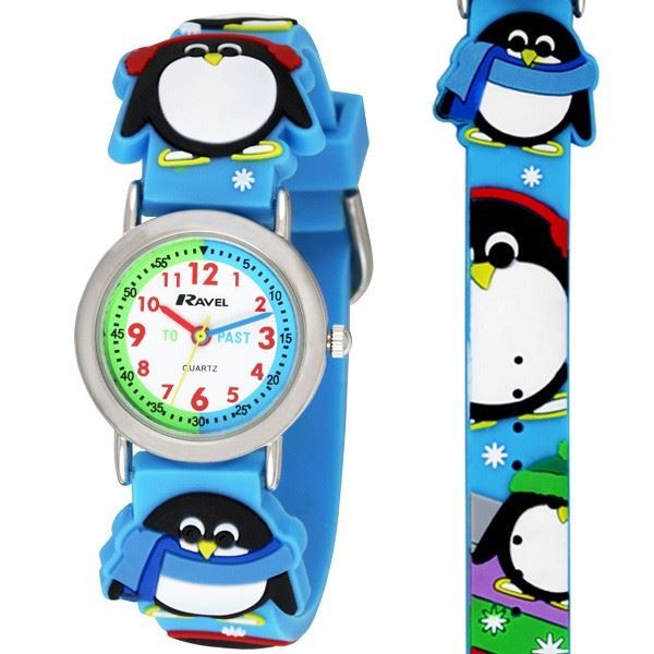 Ravel 3D Penguin Timeteacher Children Boy Girl Analogue Multicolour Strap Watch - Image 2