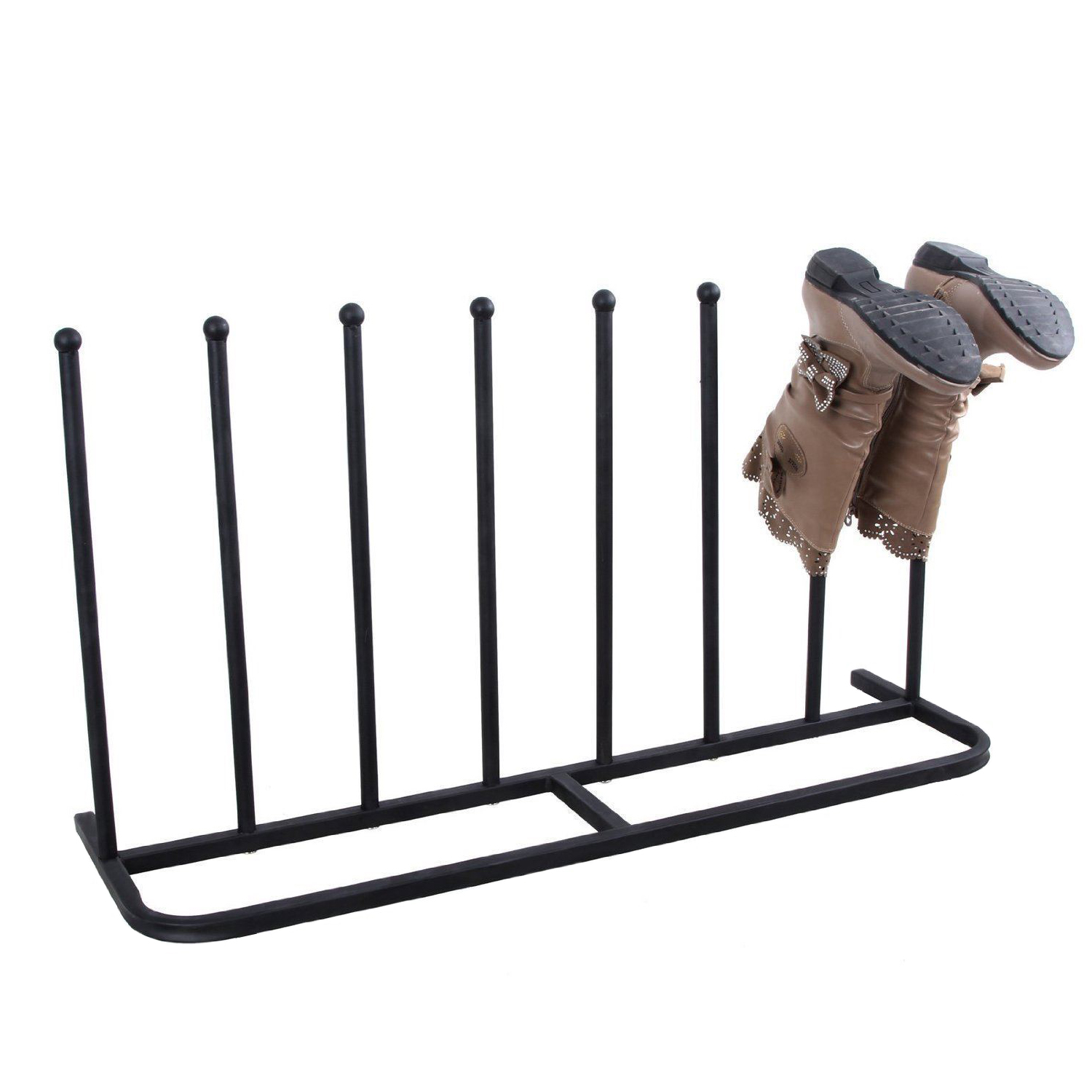 4 Pair Black Boot Shoe Welly Stand Storage Organizer - Image 2