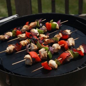 4PC Non-Stick Round BBQ Grill Mat 41 cm Reusable & Dishwasher Safe