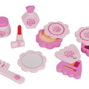 Lelin Wooden Wood Beauty Case Childrens Girls Pretend Play Make Up Mirror Toy - Image 2