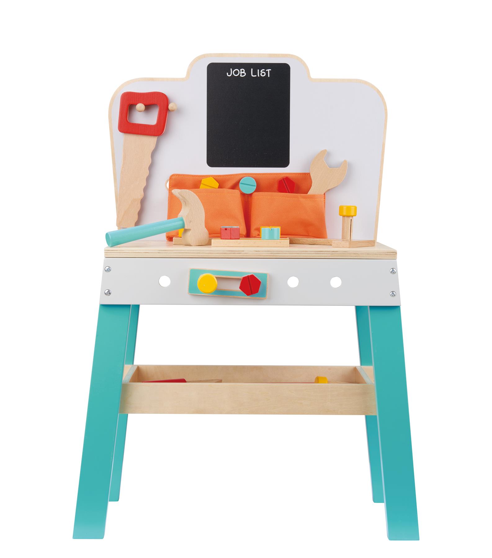 LELIN Wooden Childrens DIY Builder Carpentry Construction Work Bench Kids Toy Tool Set