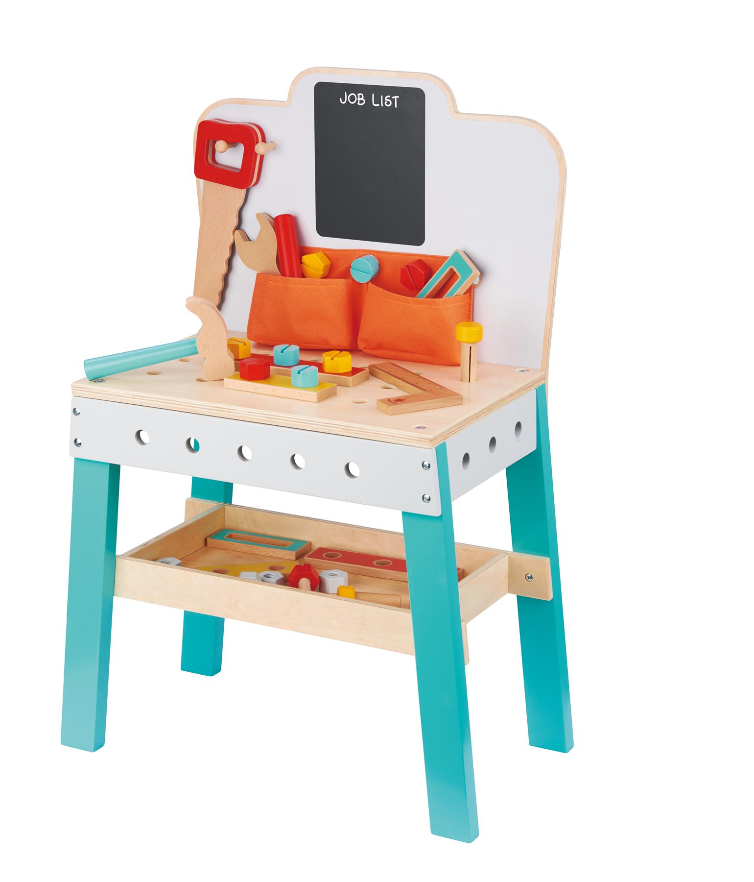 LELIN Wooden Childrens DIY Builder Carpentry Construction Work Bench Kids Toy Tool Set - Image 3