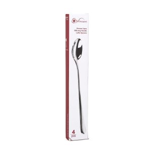 4PC Long Handle Stainless Steel Latte Spoon Flatware Tableware Set - Image 7