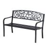 126Lx60Wx85H cm Steel Bench-Black