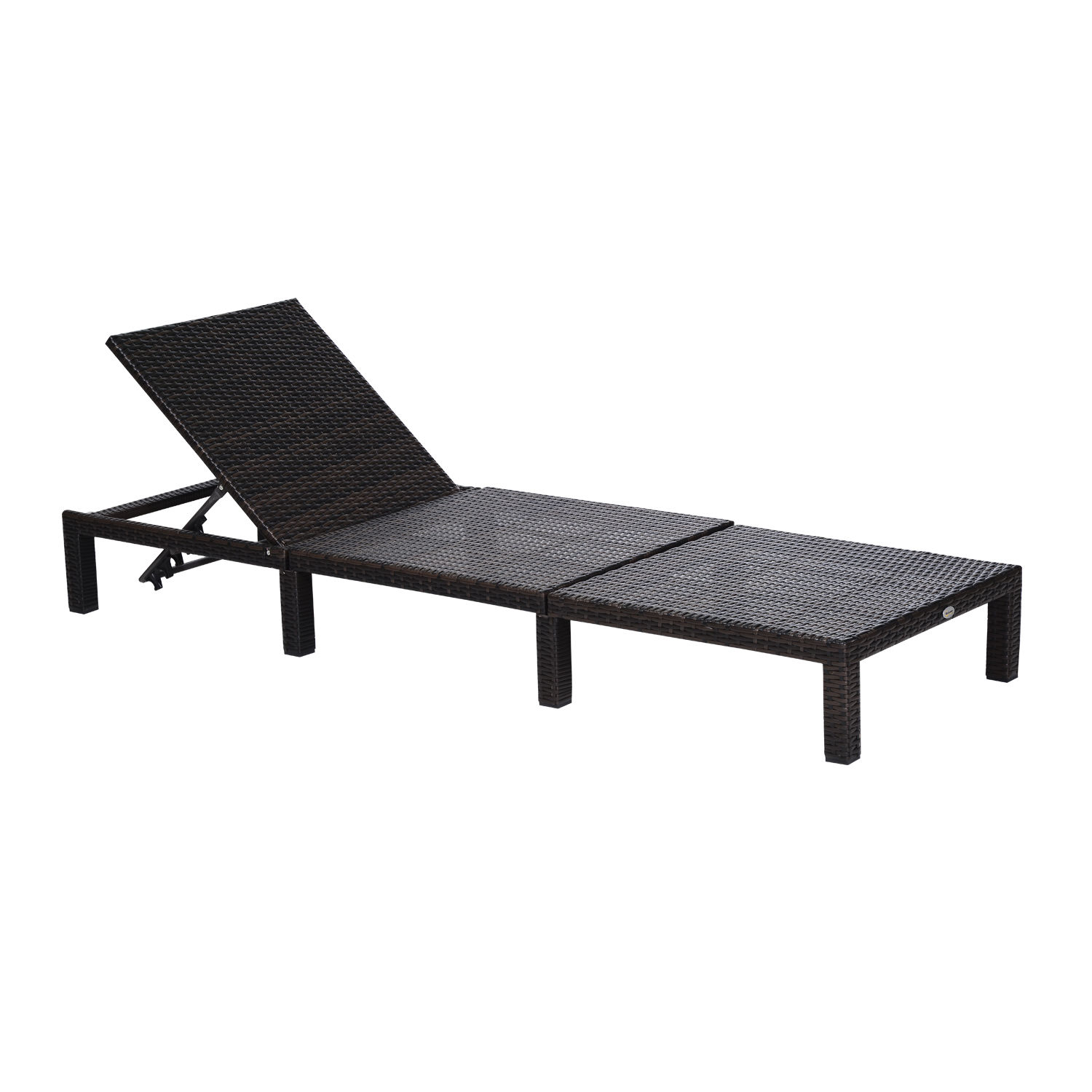 Rattan Sun Lounger Bed-Brown - Image 5