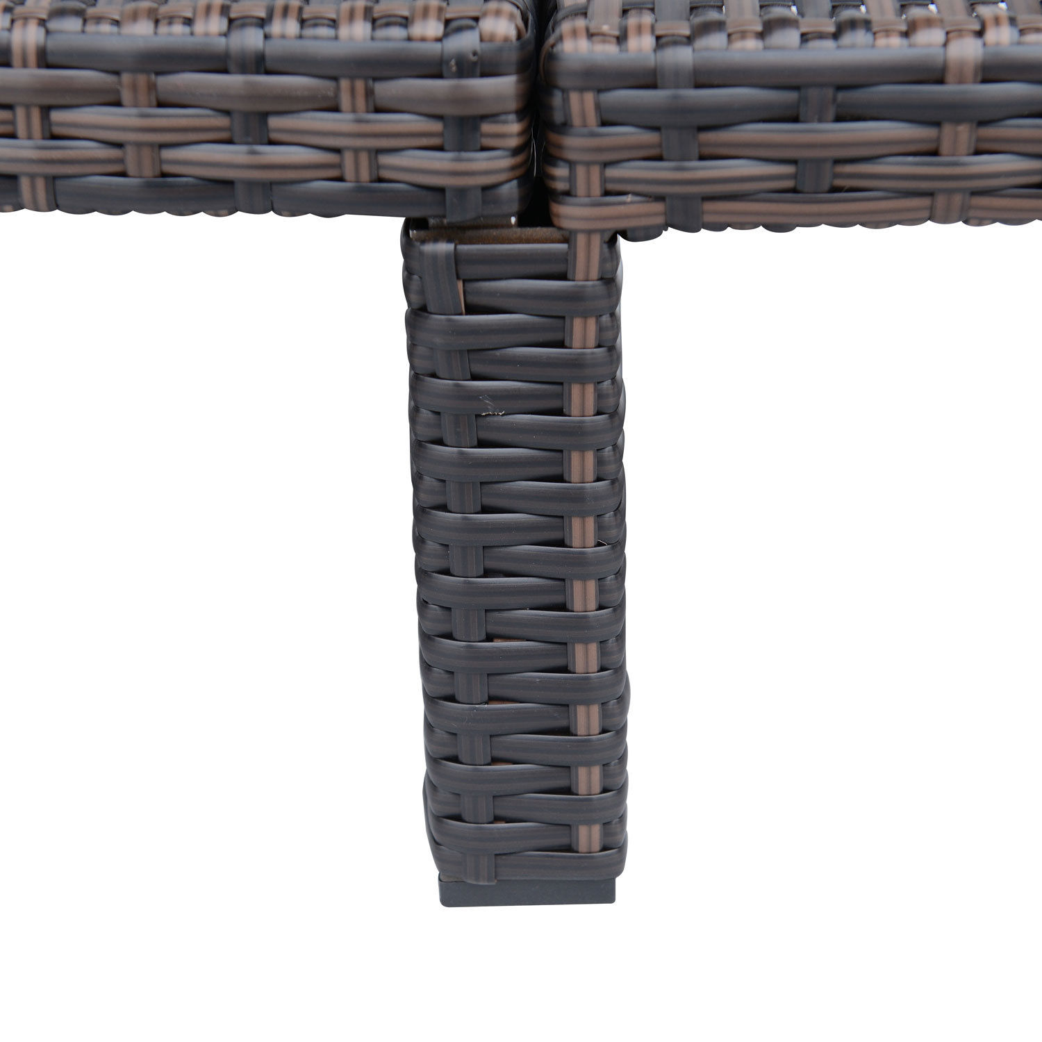 Rattan Sun Lounger Bed-Brown - Image 6