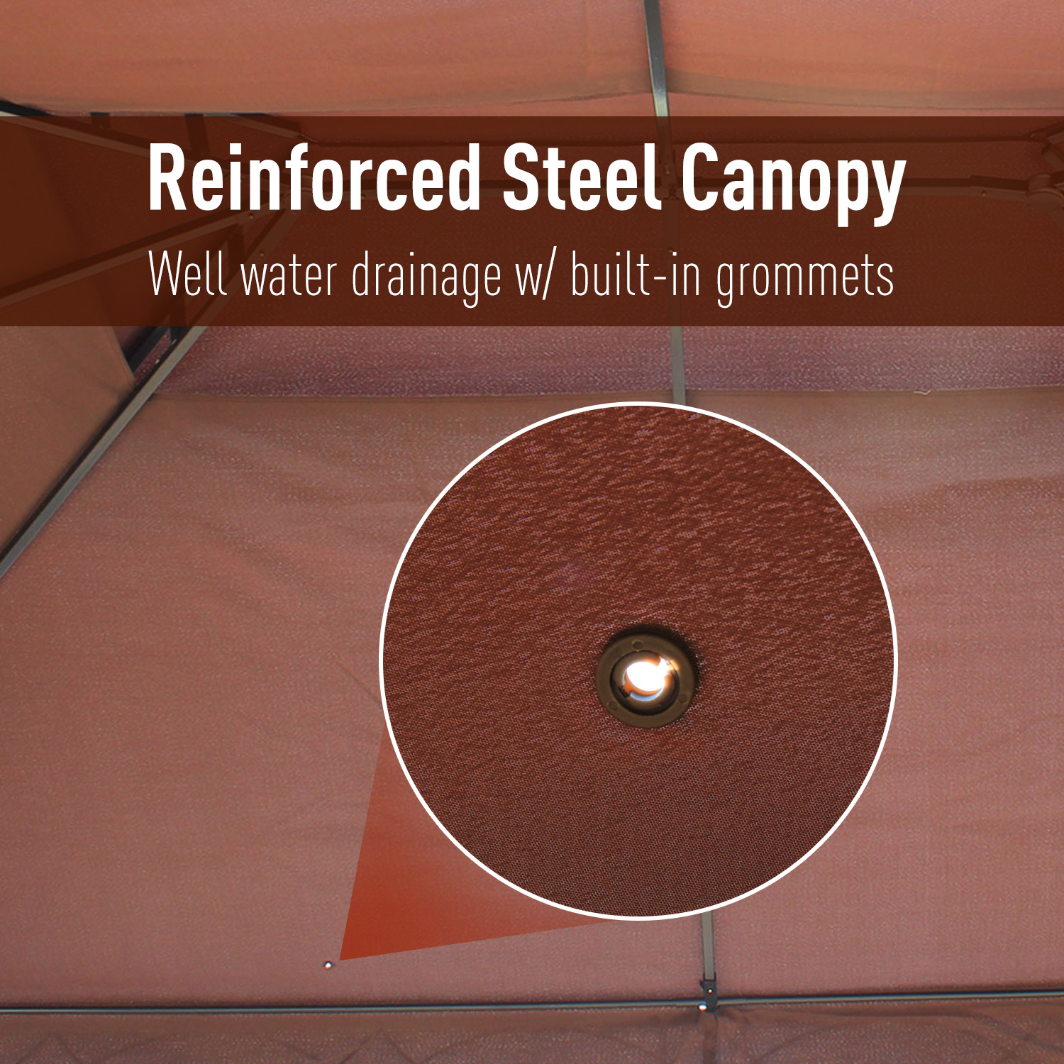 3x4m Metal Gazebo Marquee Patio Canopy Shelter with Sidewalls Pavilion - Image 4