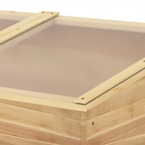Wooden Cold Frame Greenhouse Grow House, 100 x 50 x 36 cm, Natural - Image 6