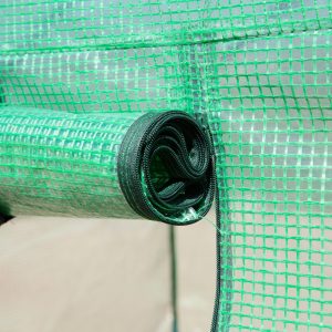4x3x2m Tunnel Greenhouse Walk-In Hot House Roll Up Door & 6 Windows-Green - Image 9