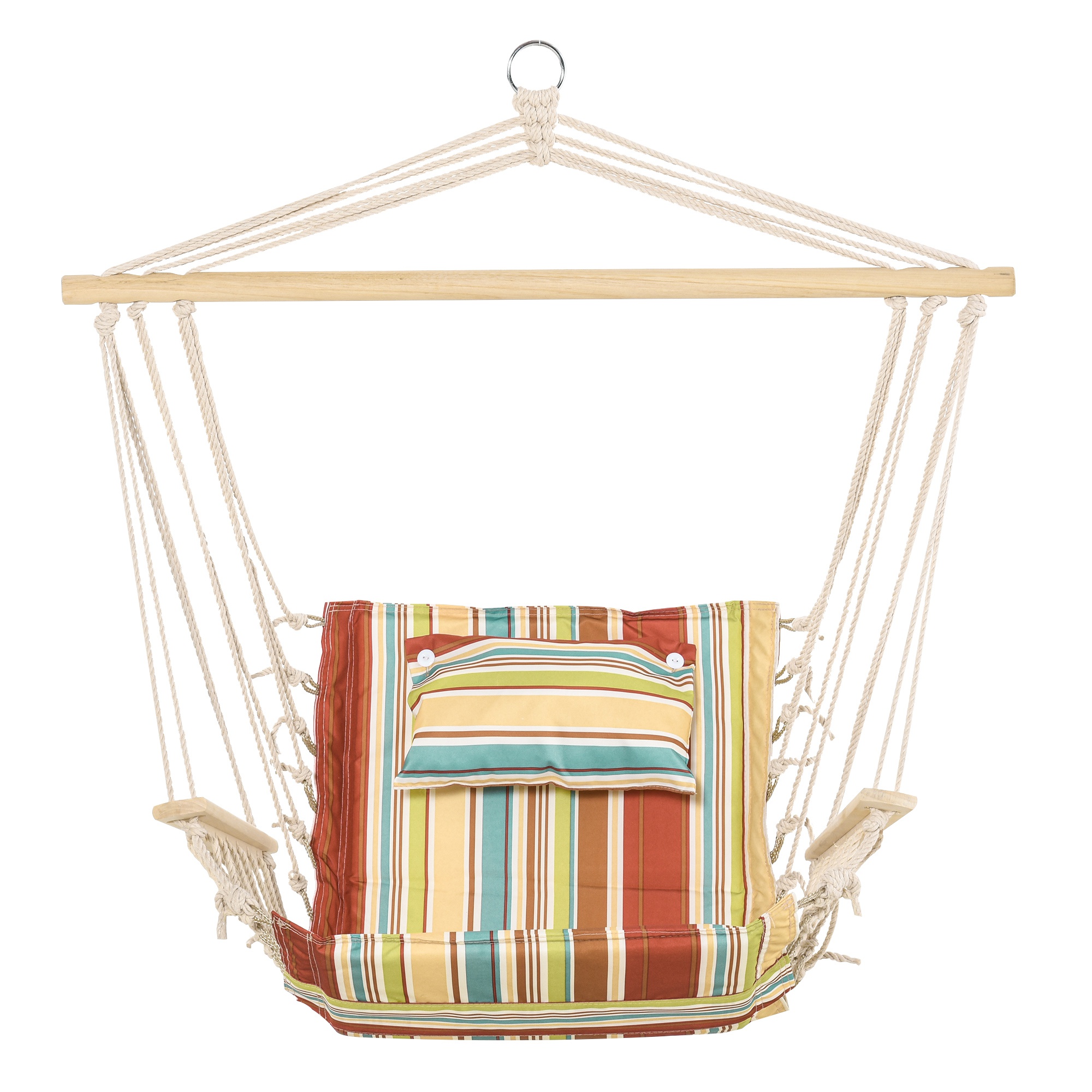 Hanging Hammock Chair Swing Thick Rope Frame Safe Wide Seat - Image 7