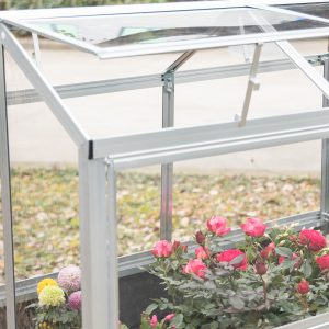 Raised Garden Bed Greenhouse Cover & Skylights, Elevated Planting Box, Grey - Image 6
