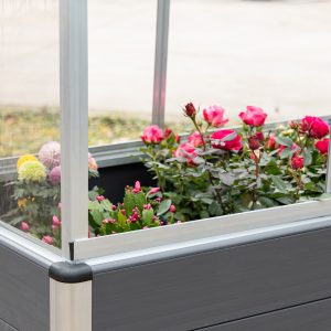 Raised Garden Bed Greenhouse Cover & Skylights, Elevated Planting Box, Grey - Image 7