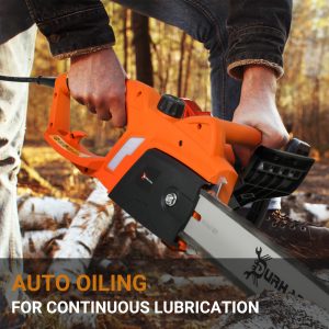 DURHAND Electric Chainsaw, 2000 W, 40 cm Blade-Orange - Image 4
