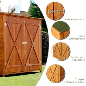 Garden Shed Double Door Storage Cabinet - Image 7