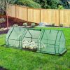Polytunnel Greenhouse Steel Frame XS size Green Plant Grow Vegetable Flower Zipper Door Cover