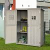 Wooden Outdoor Garden Shed 127.5L x 50W x 164H cm Grey