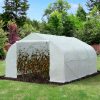 2H x 3.5L x 3W (m) Walk-in Tunnel PE Mesh Greenhouse White