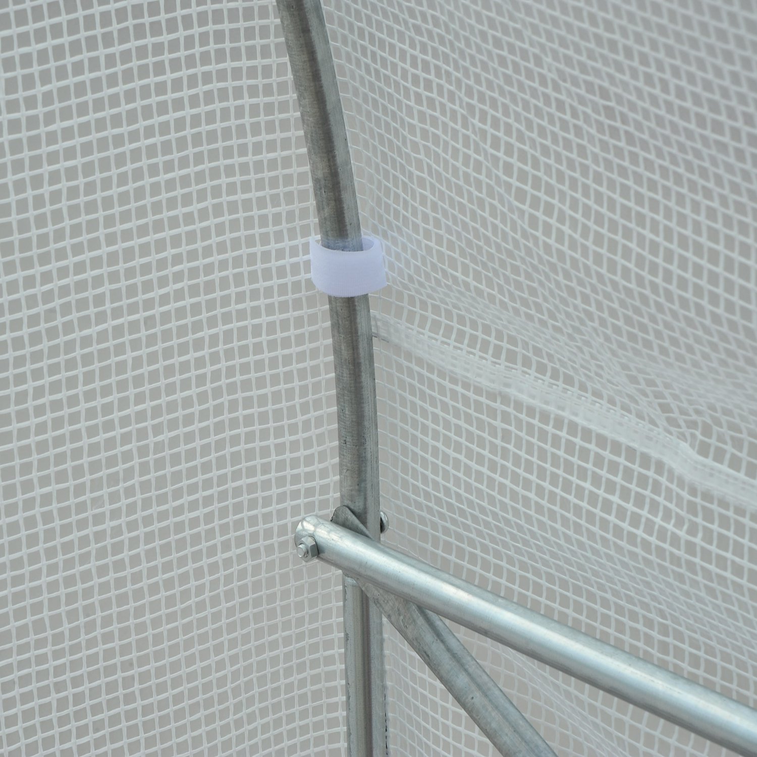 2H x 3.5L x 3W (m) Walk-in Tunnel PE Mesh Greenhouse White - Image 7