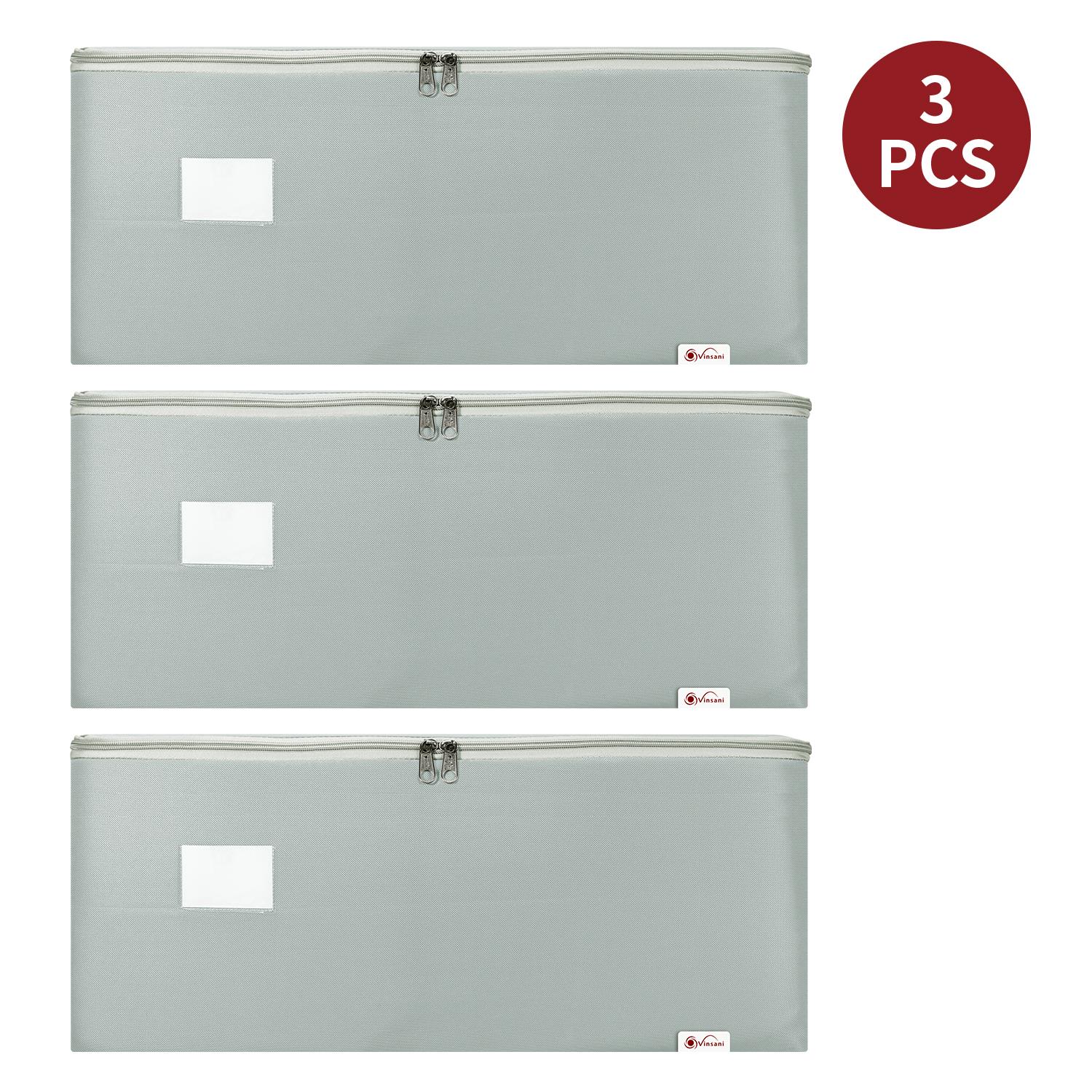 VINSANI 3PK STORAGE BAGS LARGE L GREY - Image 6