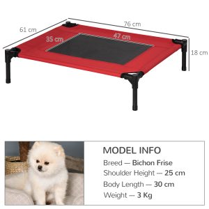 Elevated Pet Bed Cool Cot Dog Cat Portable Folding Home Camping Hammock Foldable - Image 3