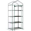 4 Tiers Mini Portable Greenhouse Metal Frame Transparent 160x70x50cm