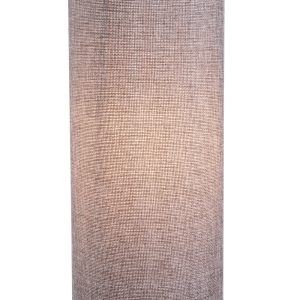 120H cm Wooden Base Floor Lamp W/Linen Fabric-Grey - Image 8