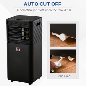 8000 BTU Portable Air Conditioner 4 Modes LED Display Timer Home Office HOMCOM - Image 6