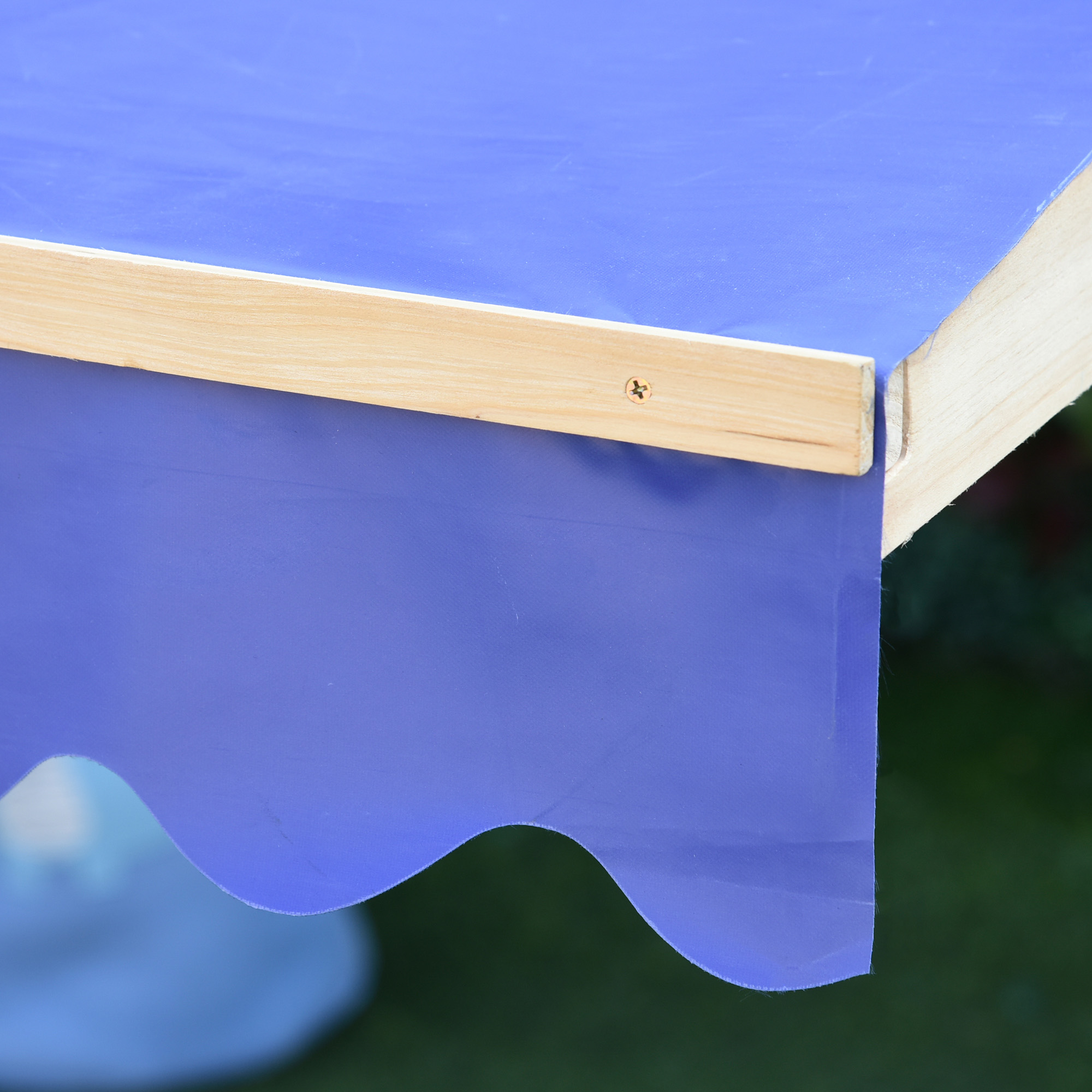 Kids Wooden Cabana Sandbox Children Outdoor Playset w/ Bench Canopy - Image 9