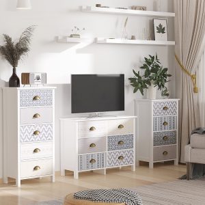 Chest of Drawers, 4 Drawer Unit Storage Chest Bedroom Living Room - Image 7