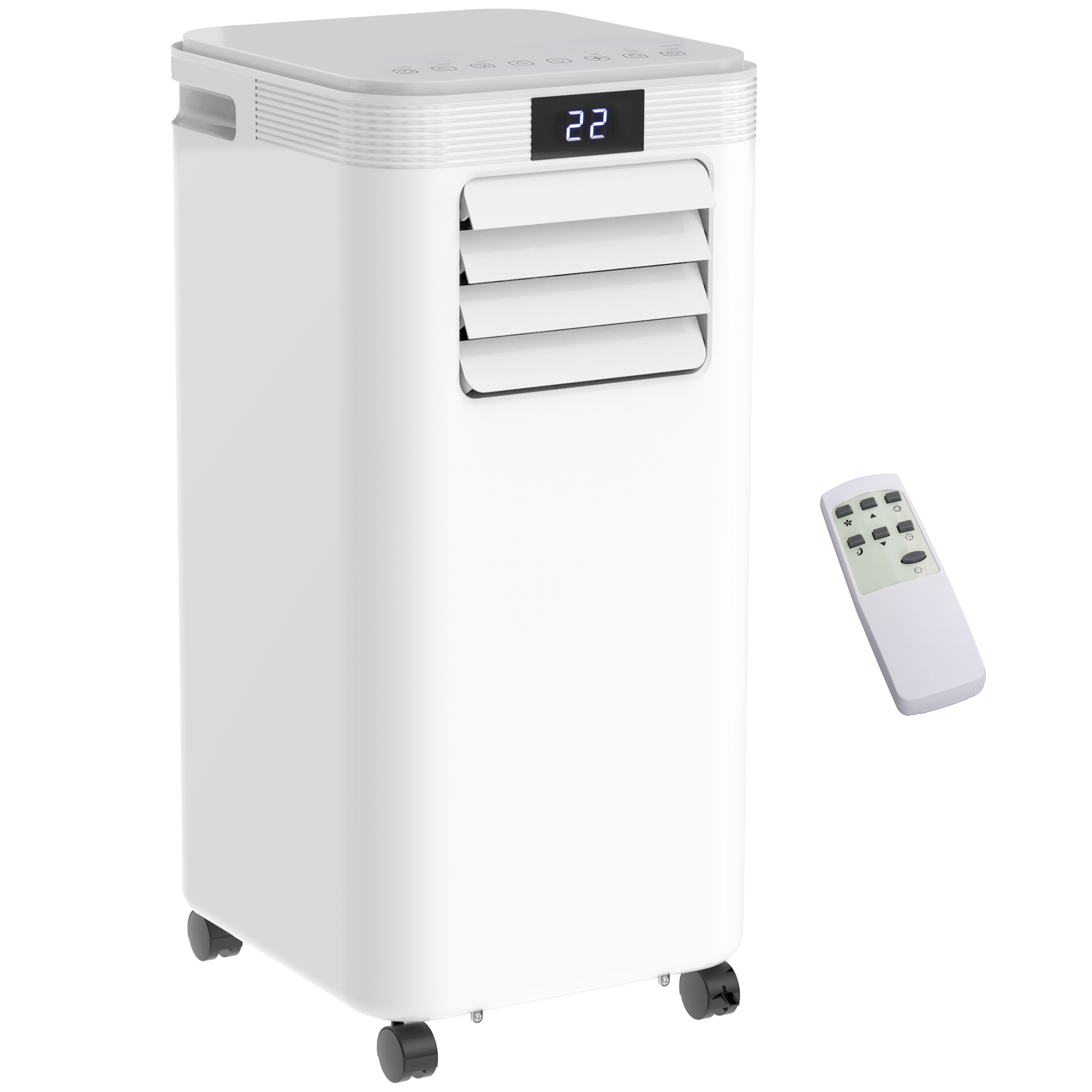 8000BTU Portable Air Conditioner 4 Modes LED Display Timer Home Office