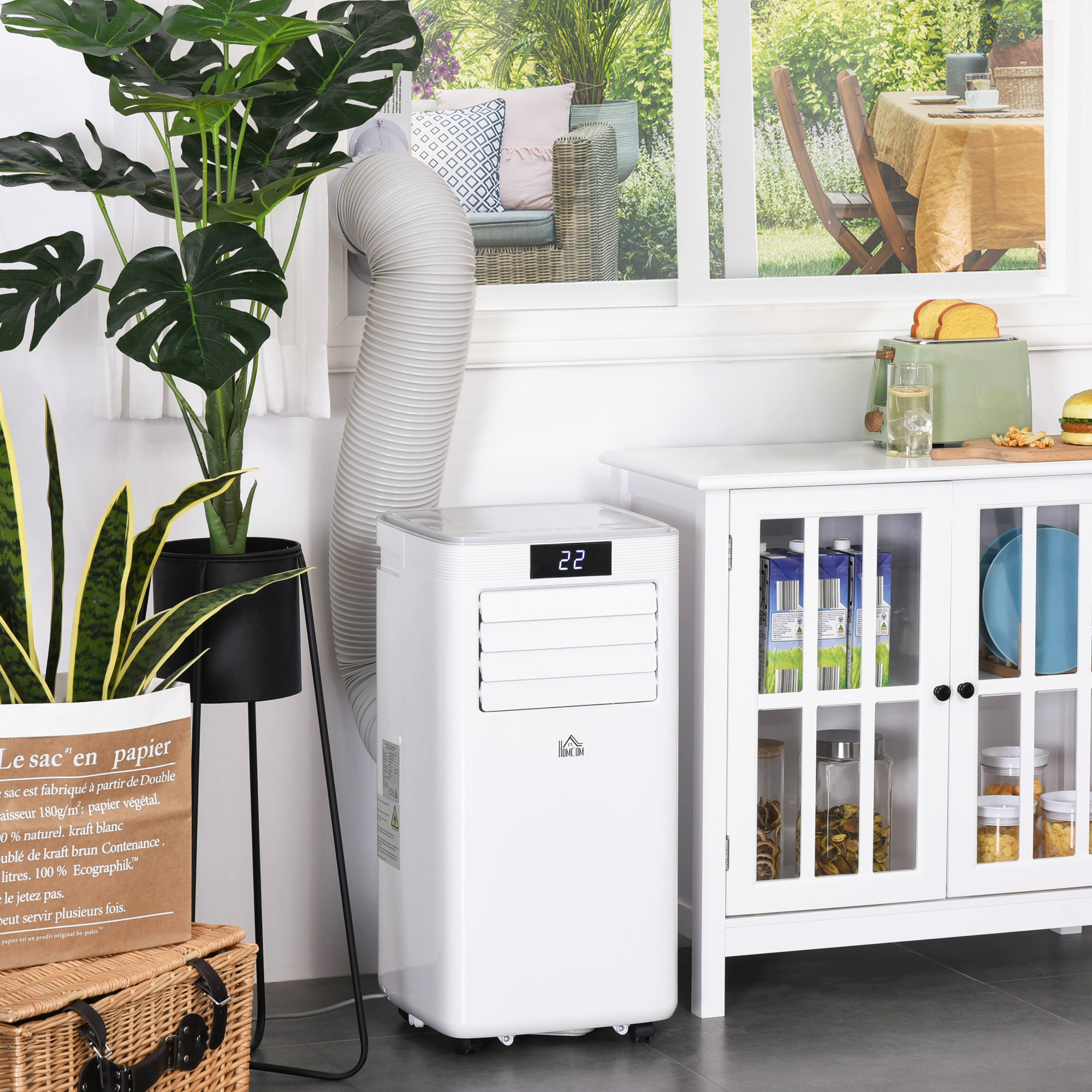 8000BTU Portable Air Conditioner 4 Modes LED Display Timer Home Office - Image 2