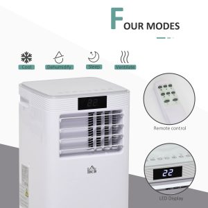 8000BTU Portable Air Conditioner 4 Modes LED Display Timer Home Office - Image 4