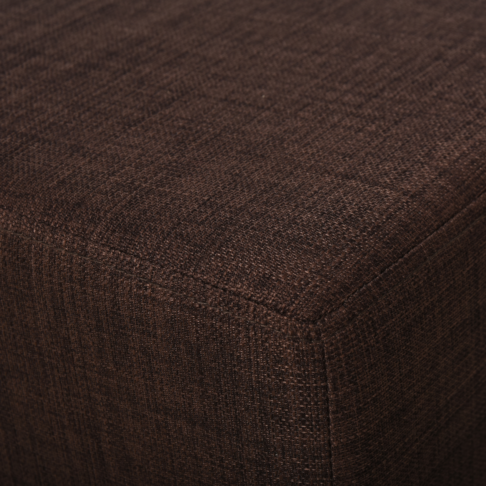 Chic Linen Fabric Footstool Ottoman Cube w/ 4 Plastic Legs Brown - Image 7