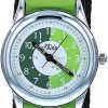 Relda Children's Time Teacher Analogue Green Velcro Strap Boy's Watch