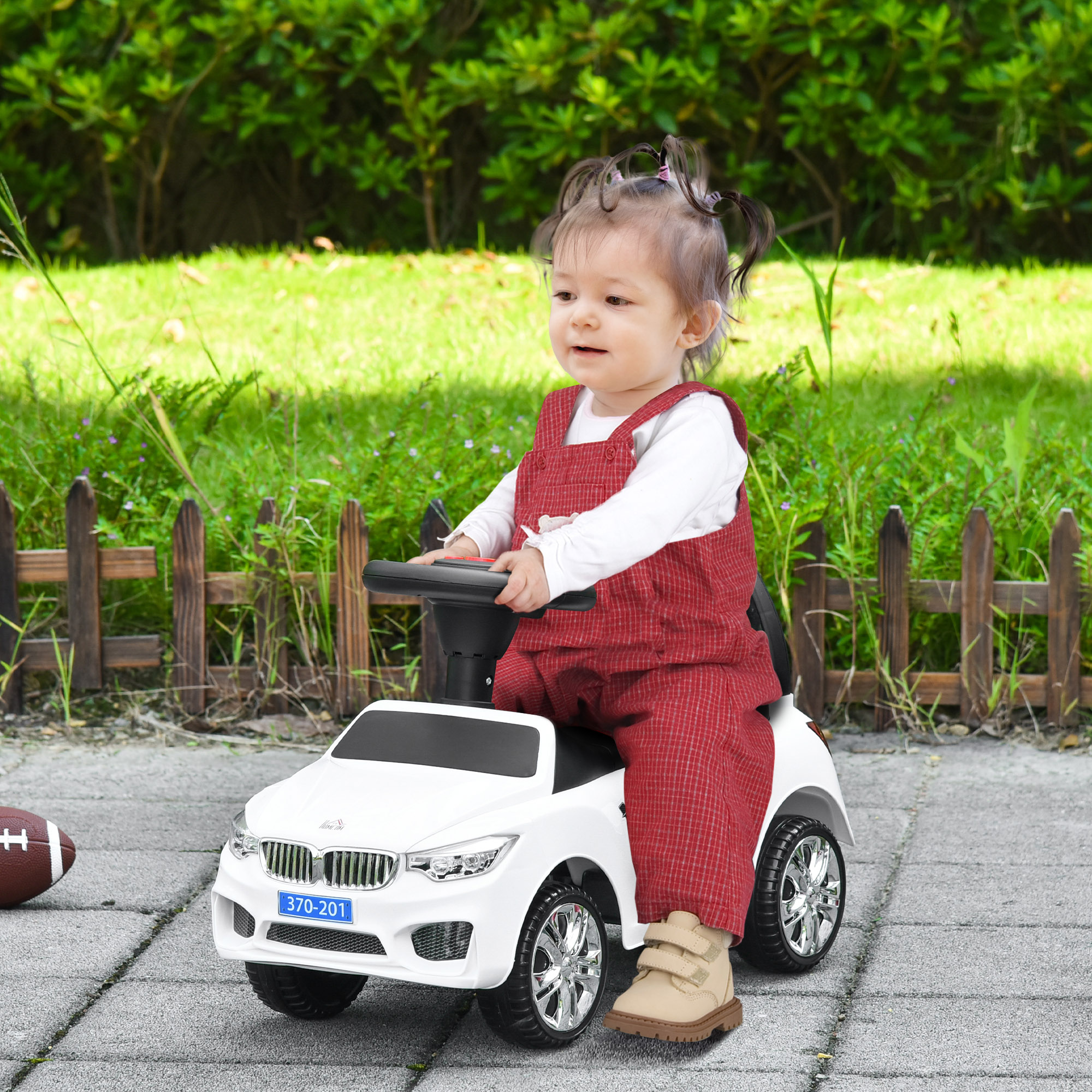 Ride on Car Baby Toddler Walker Foot to Floor Sliding Car Slider White - Image 2