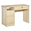 Computer Desk Writing Desk with Five Drawers for Home Office Oak