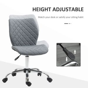 Ergonomic Mid Back Office Chair 360 Swivel Height Adjustable Home Office Grey - Image 4