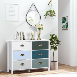 Chest of Drawers, 6 Drawer Storage Organizer Unit Bedroom Living Room - Image 2