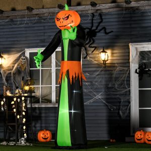 Alternative view of 9FT Inflatable Halloween Pumpkin Ghost with Build-in LED Inflatable