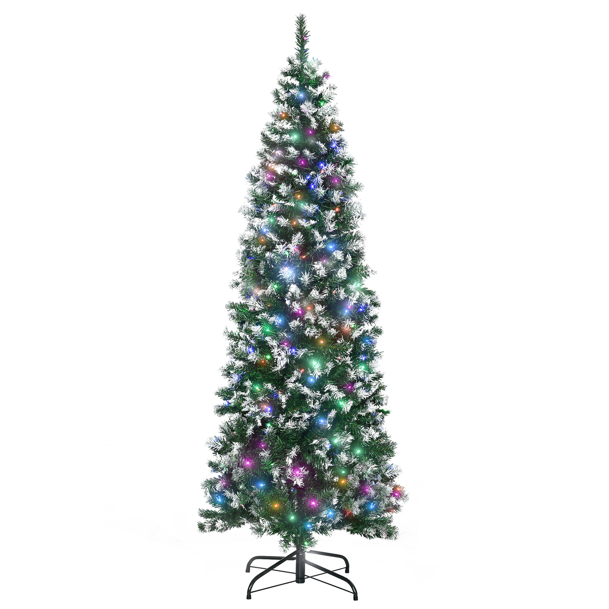 6FTPrelit Artificial Xmas Tree Holiday Decor w/ 300 Colourful LED Light