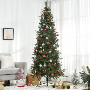 7ft Artificial Christmas Tree Holiday with Pencil Shape, Berries - Image 2