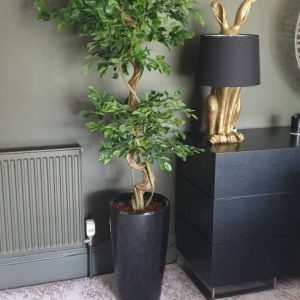 Alternative view of 150cm Twisted Trunk Artificial Japanese Fruticosa Style Ficus Tree
