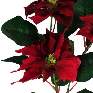50cm Artificial Poinsettia Decorative Planter - Image 2