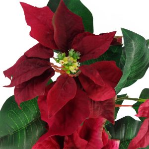 50cm Artificial Poinsettia Decorative Planter - Image 3